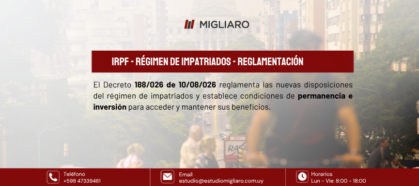 IRPF - Régimen de impatriados - Reglamentación
