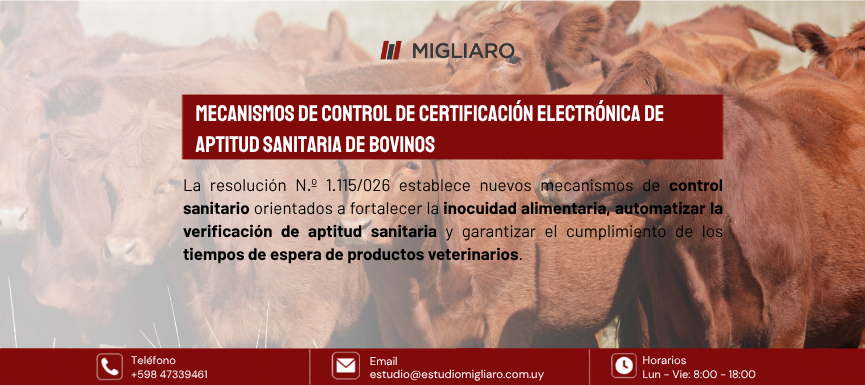 Mecanismos de Control de Certificación Electrónica de Aptitud Sanitaria de Bovinos